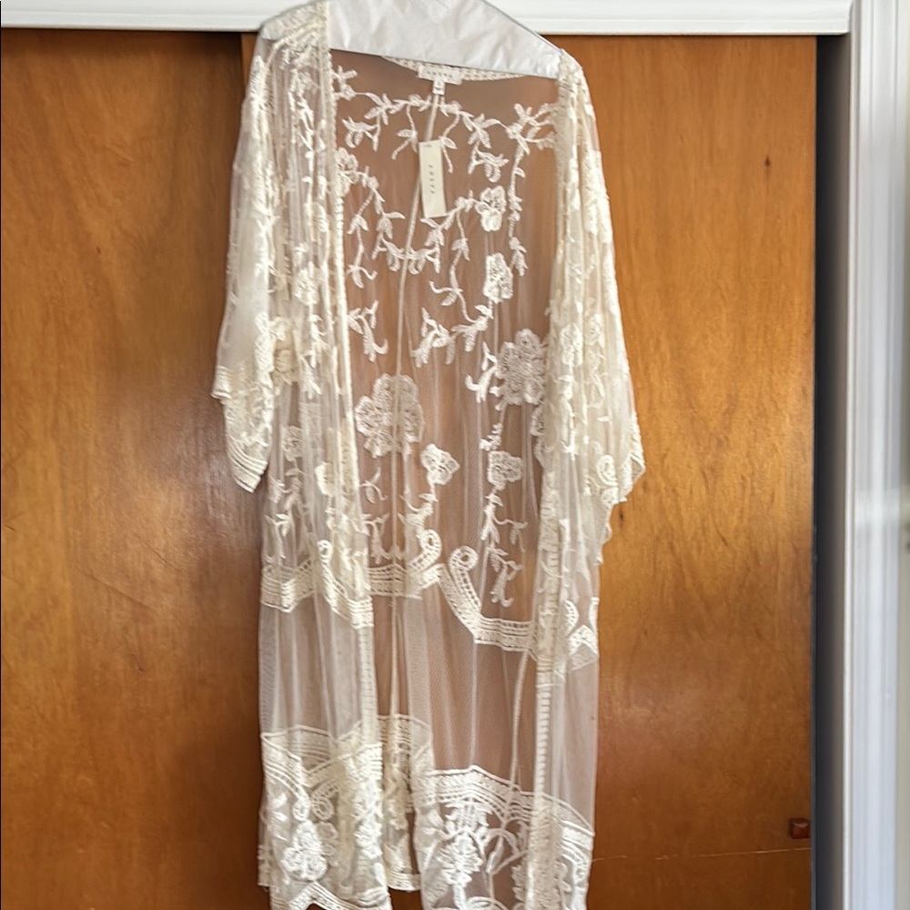 Floral Lace Kimono Cardigan